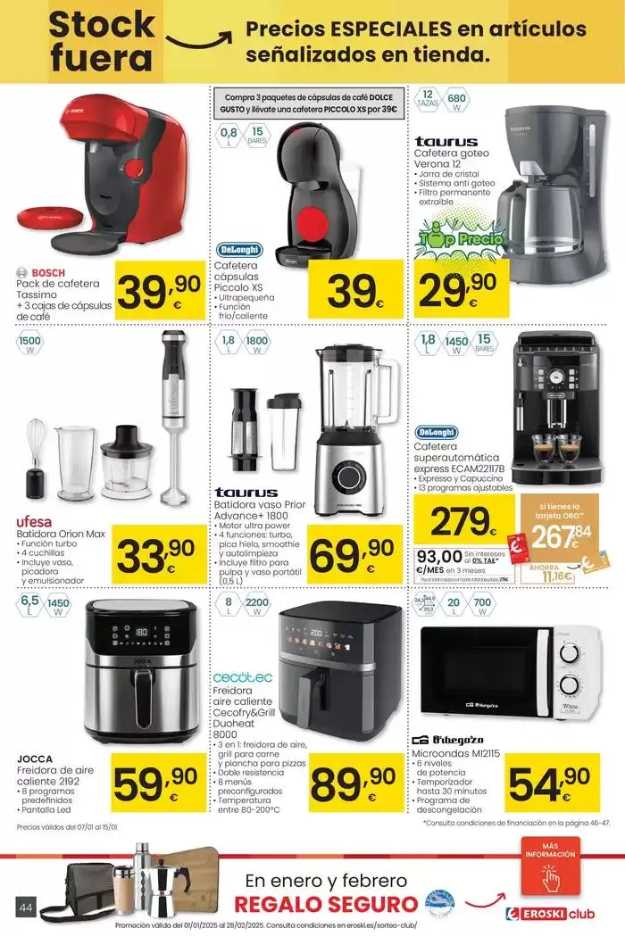 Catálogo de Más de 2000 productos, SIEMPRE A BUEN PRECIO HIPERMERCADOS EROSKI 4 de enero al 14 de enero 2025 - Página 44