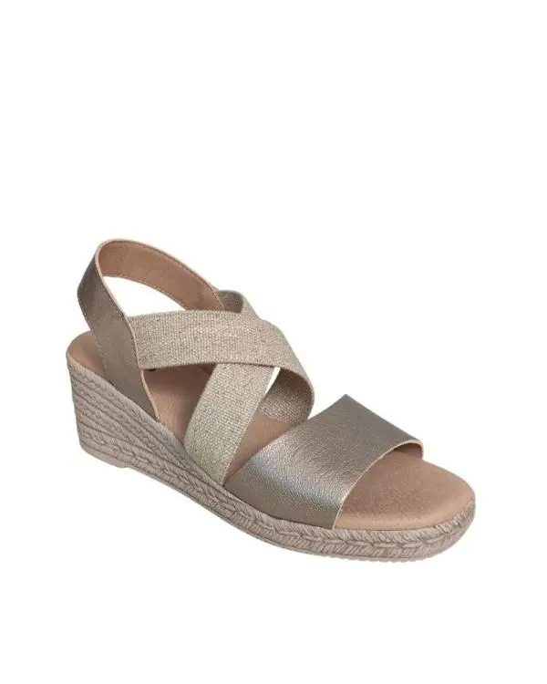 Sandalias Abiertas Alpargatas Mujer Oro 425417