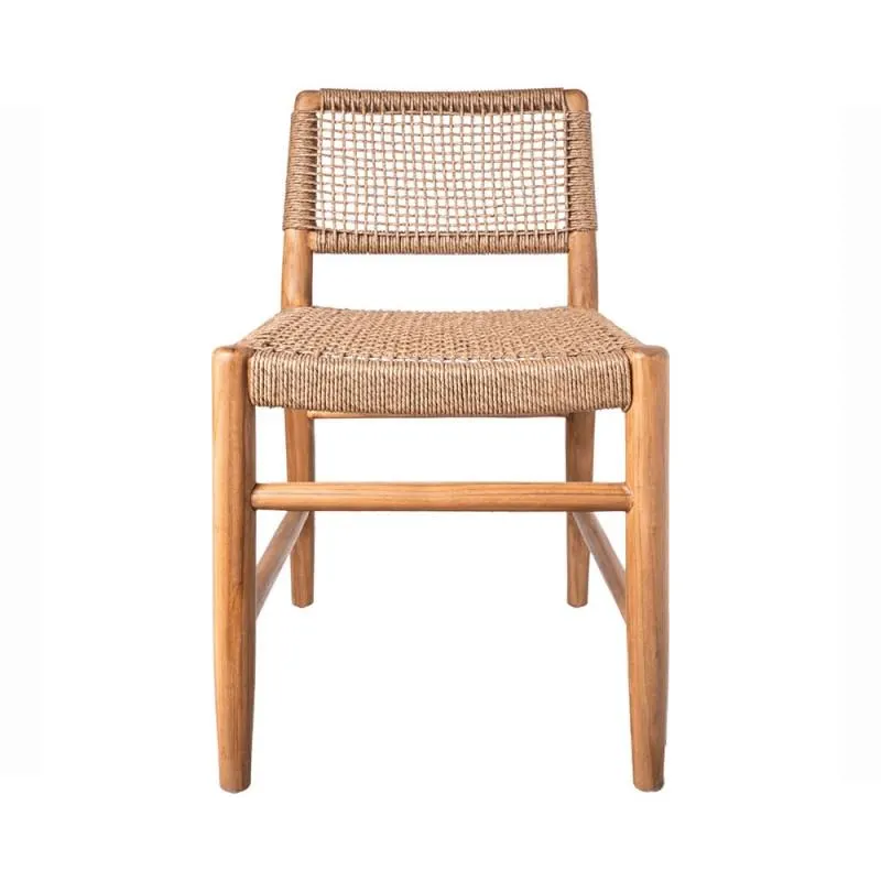 Goa teak and rope dining chair