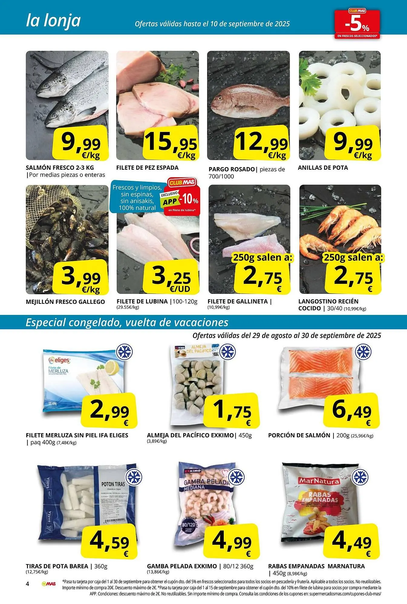 Catálogo de Folleto Supermercados MAS 29 de agosto al 30 de septiembre 2025 - Página 4