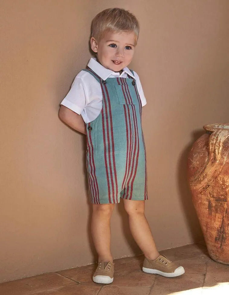 Peto corto rayas verde