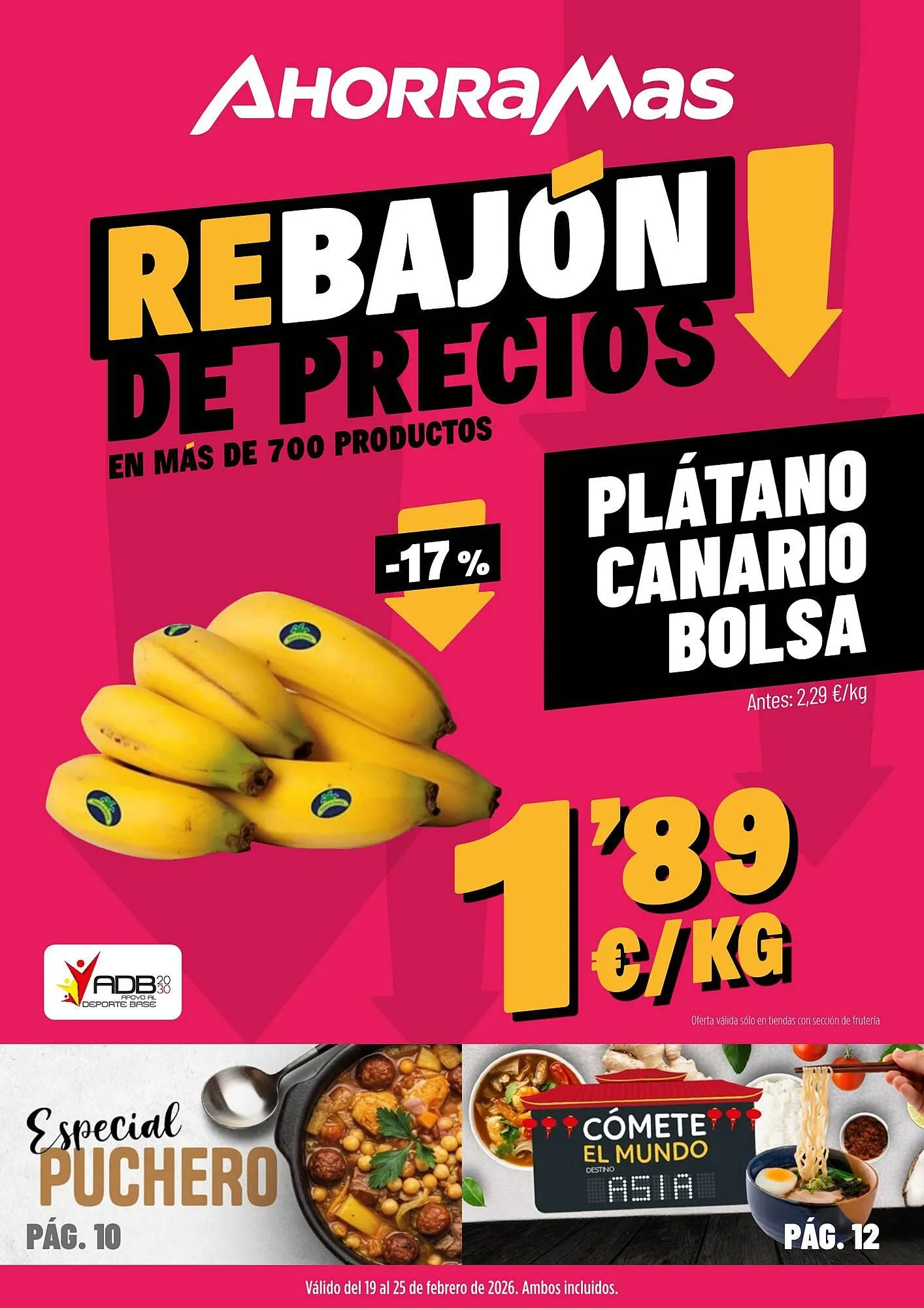 Catálogo de Folleto AhorraMas 19 de febrero al 25 de febrero 2026 - Página 1