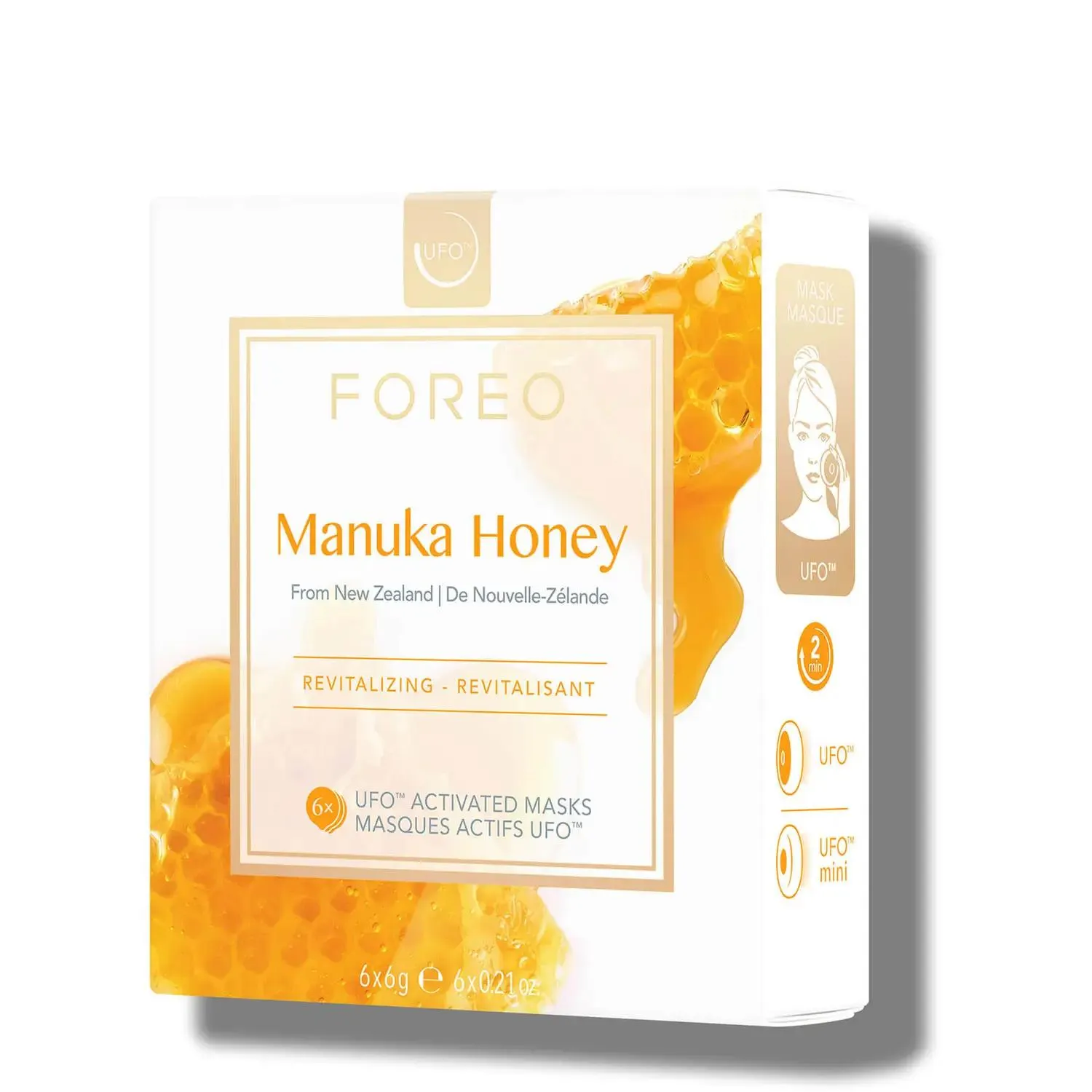 FOREO Manuka Honey UFO/UFO Mini Revitalising Face Mask for Ageing Skin (6 Pack)