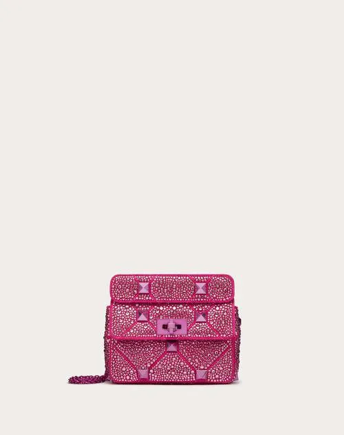 ROMAN STUD THE SHOULDER BAG PEQUEÑO CON BORDADO BRILLANTE Y CADENA