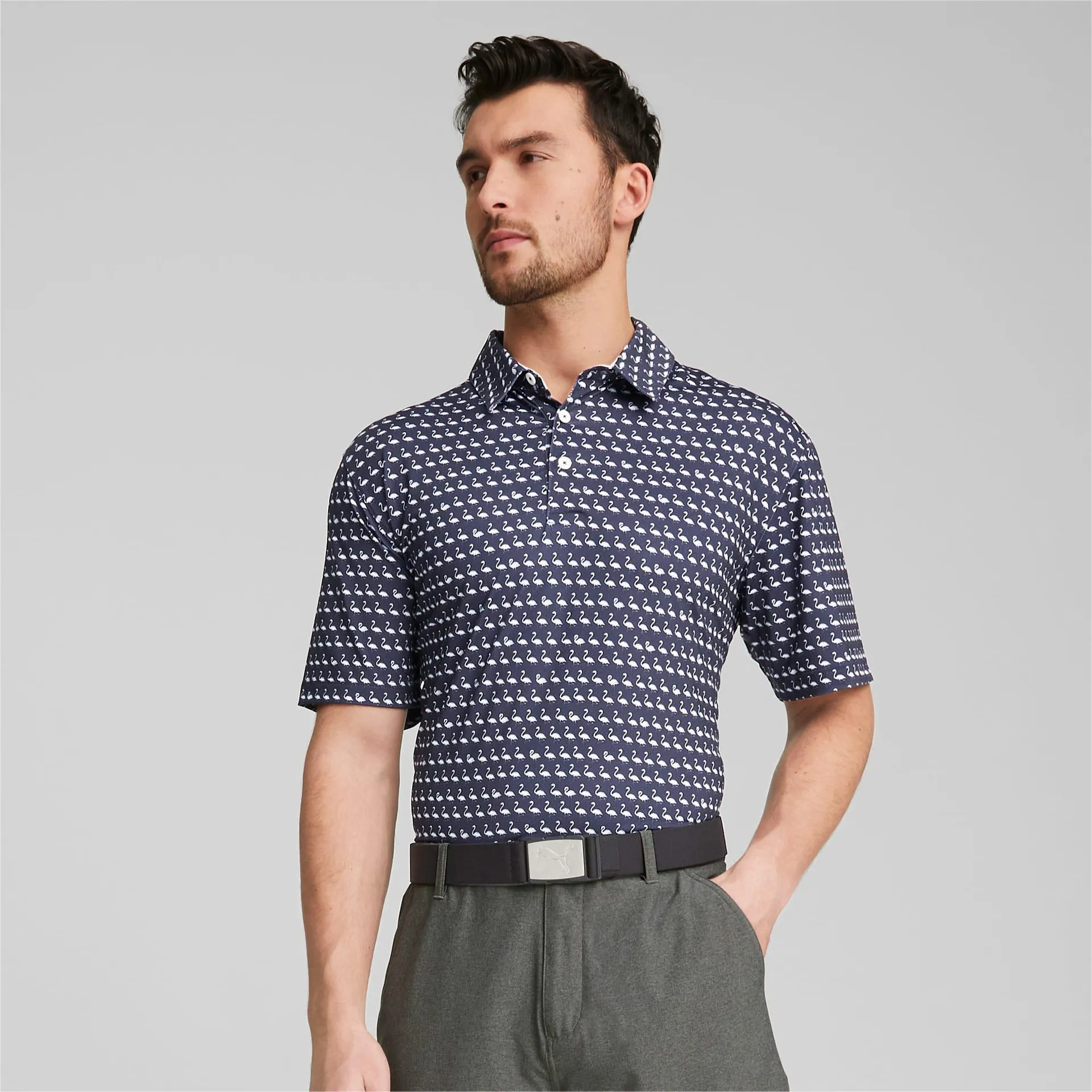 Mattr Flamingo Golf Polo Shirt Men