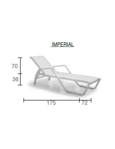 Tumbona Aluminio Imperial Hevea Antracita