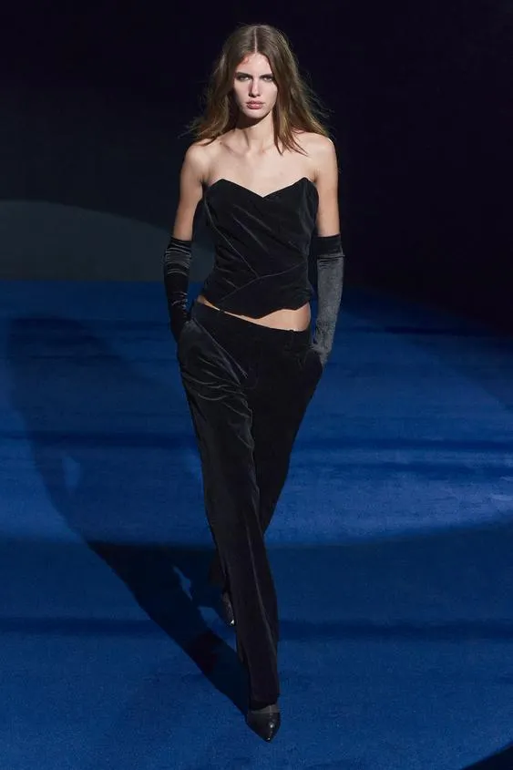 TOP STRAPLESS TERCIOPELO ZW COLLECTION