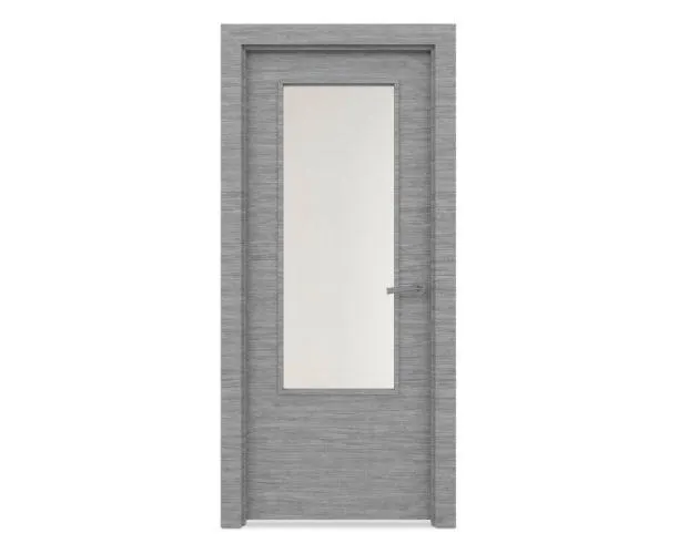 Puerta de Interior acristalada Carina gris izquierda 72,5 cm