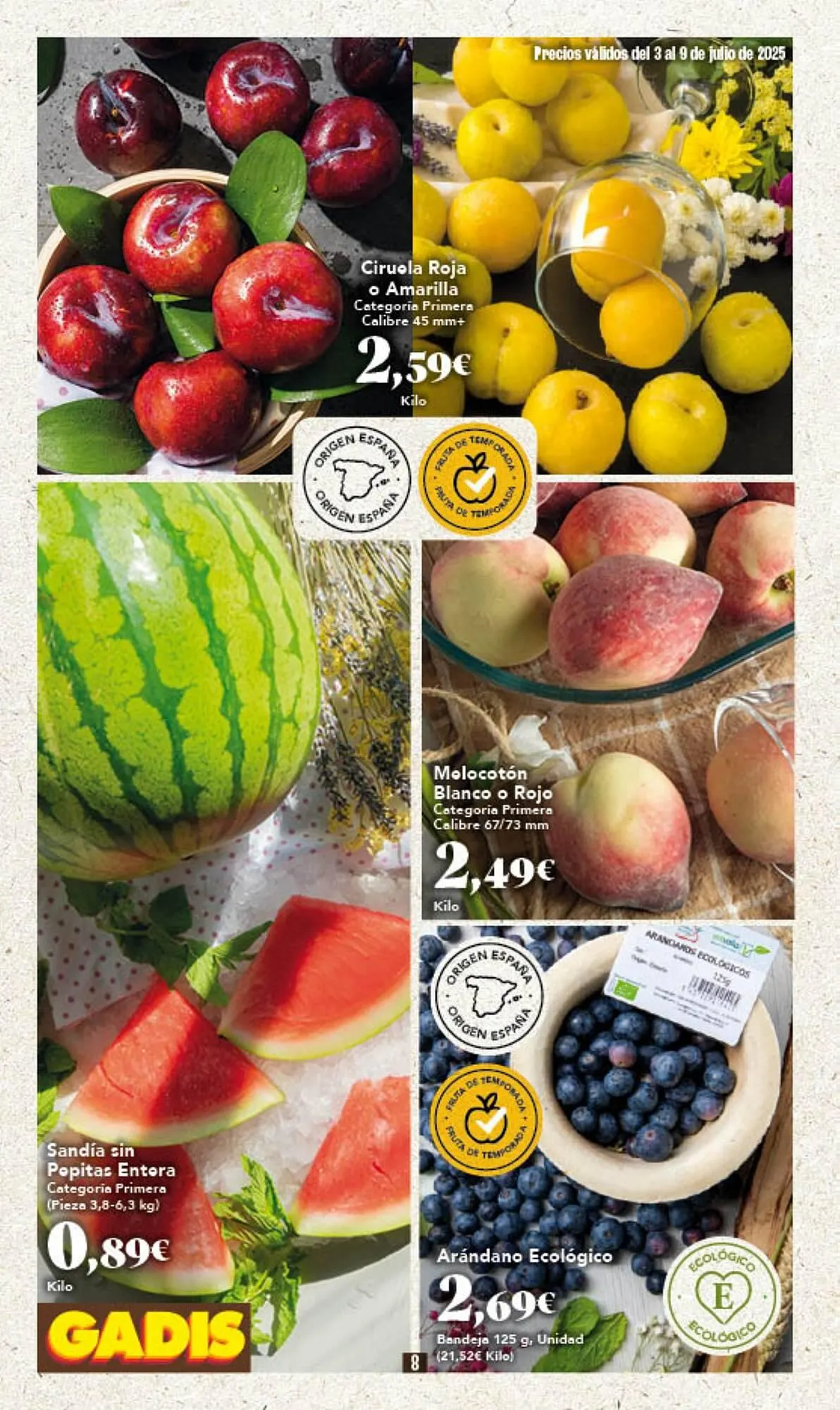 Catálogo de Folleto Gadis 3 de julio al 9 de julio 2025 - Página 8