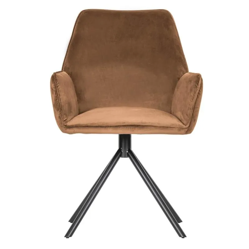 Silla terciopelo con brazos Amber EXPO