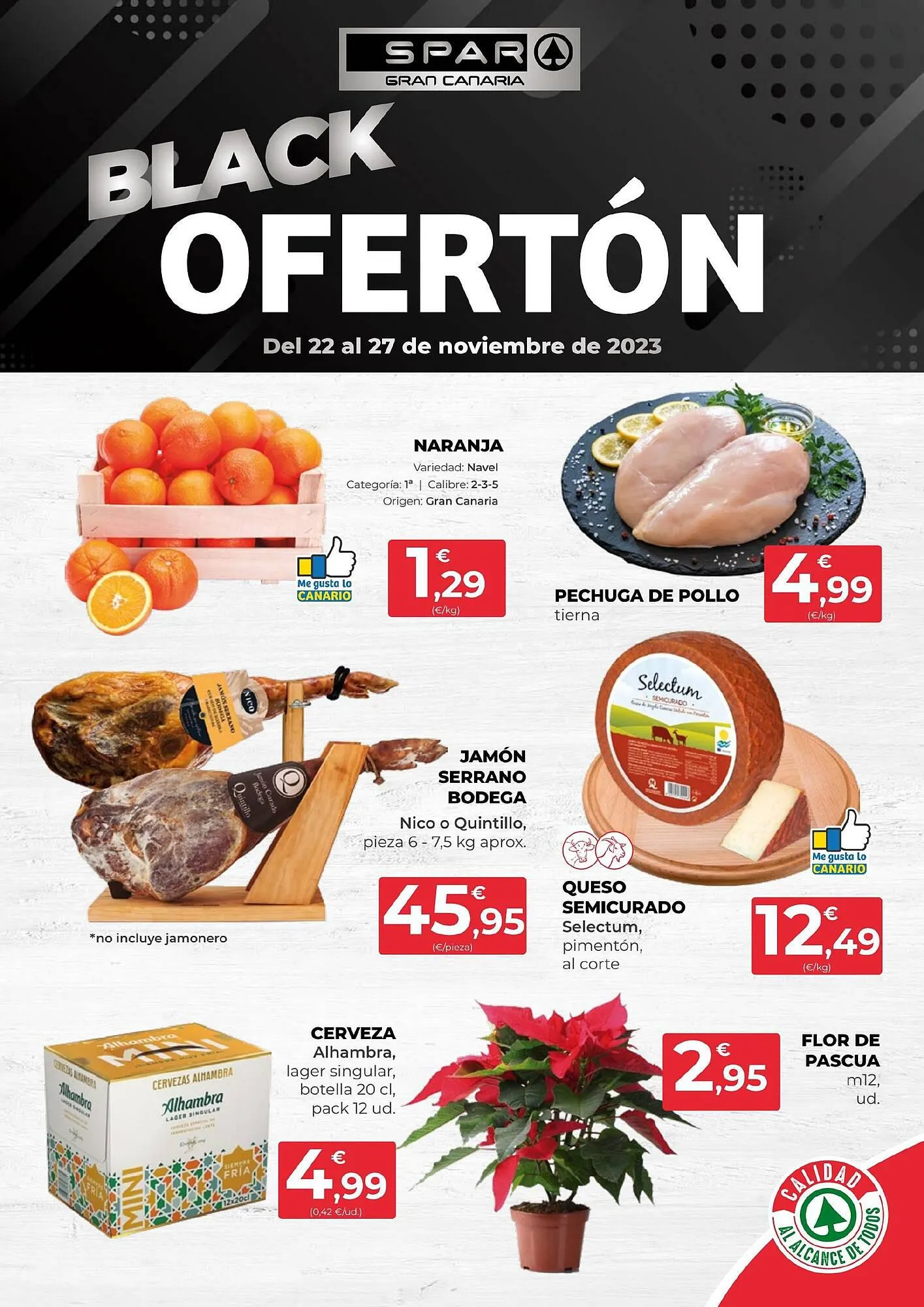 Catálogo de Folleto SPAR Gran Canaria 22 de noviembre al 27 de noviembre 2023 - Página 1