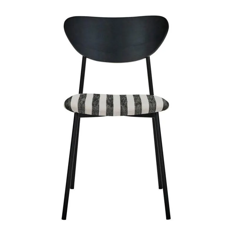 Set /2 Black/Off-White Dining Chairs Must