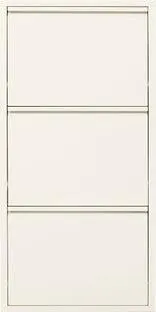 Zapatero de acero crema 3 compartimentos 50x104 cm