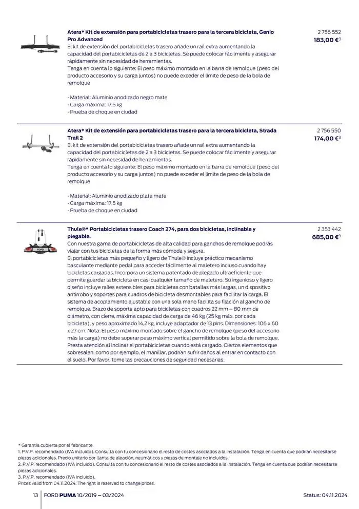 Catálogo de Ford de accesorios Ford Puma 13 de noviembre al 13 de noviembre 2025 - Página 13
