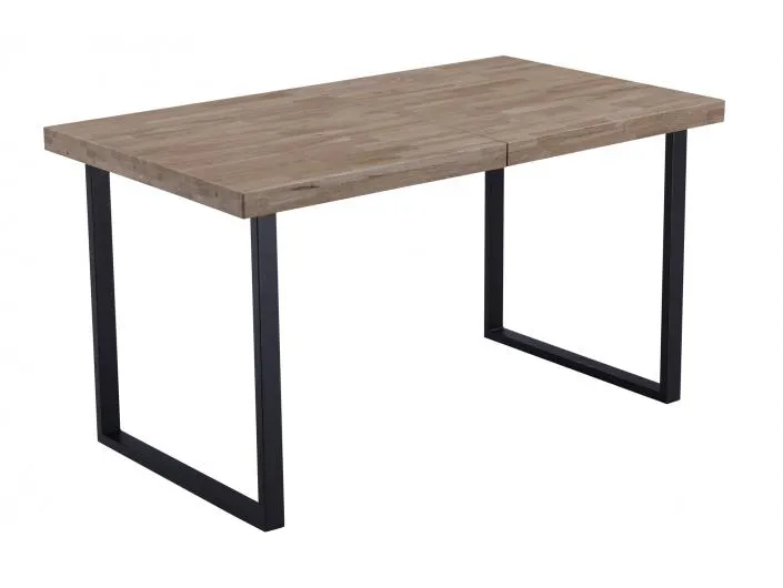 Mesa comedor extensible roble honey y negro