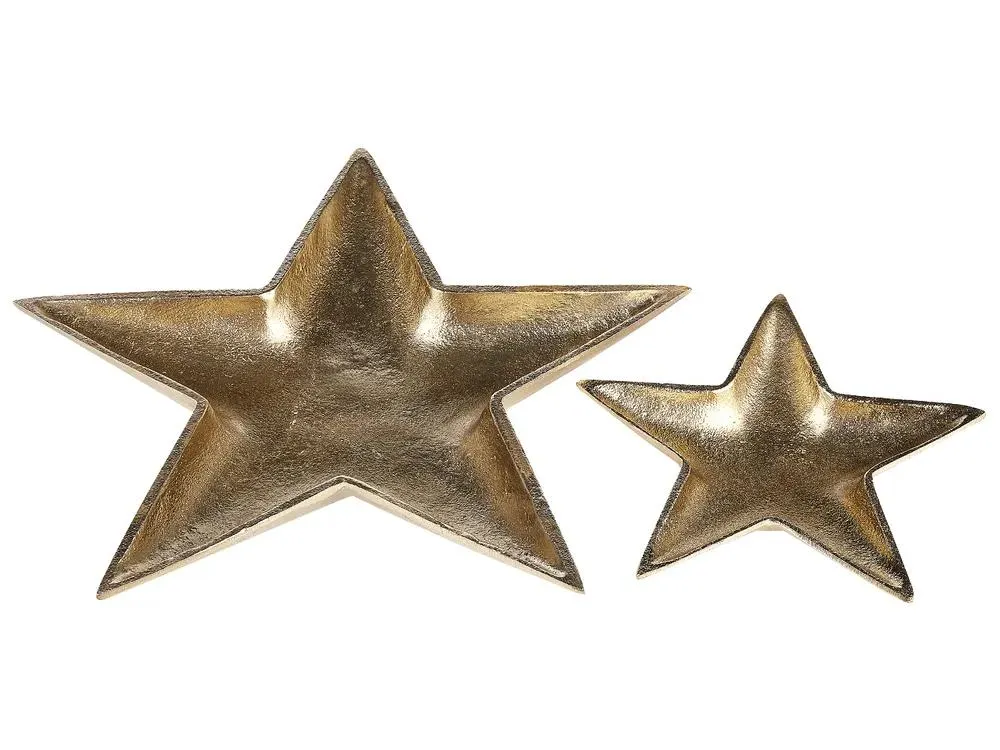 Conjunto de 2 vaciabolsillos Estrella BANTEN Metal Dorado