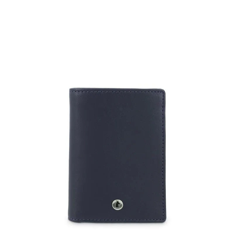 Cartera tarjetero hombre en piel vacuno color azul Elite-El Potro