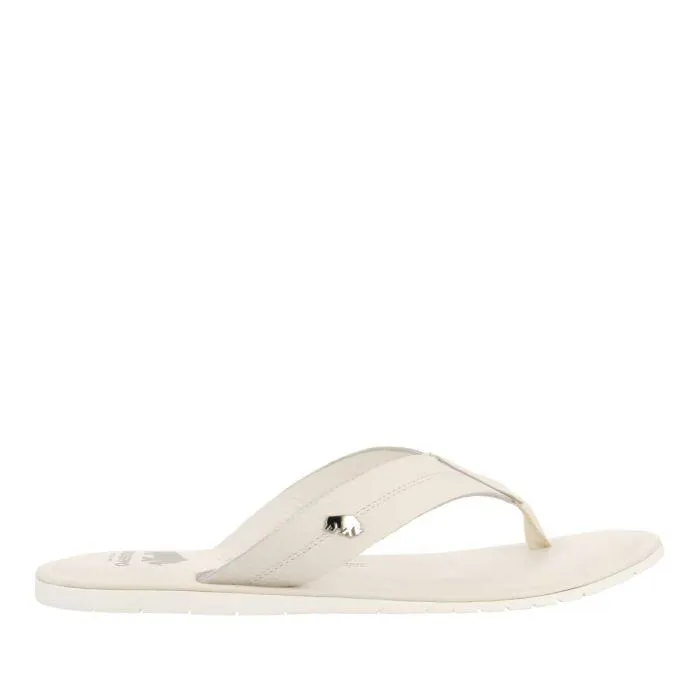 WHITE LEATHER FLIP FLOPS FOR MEN WASCO