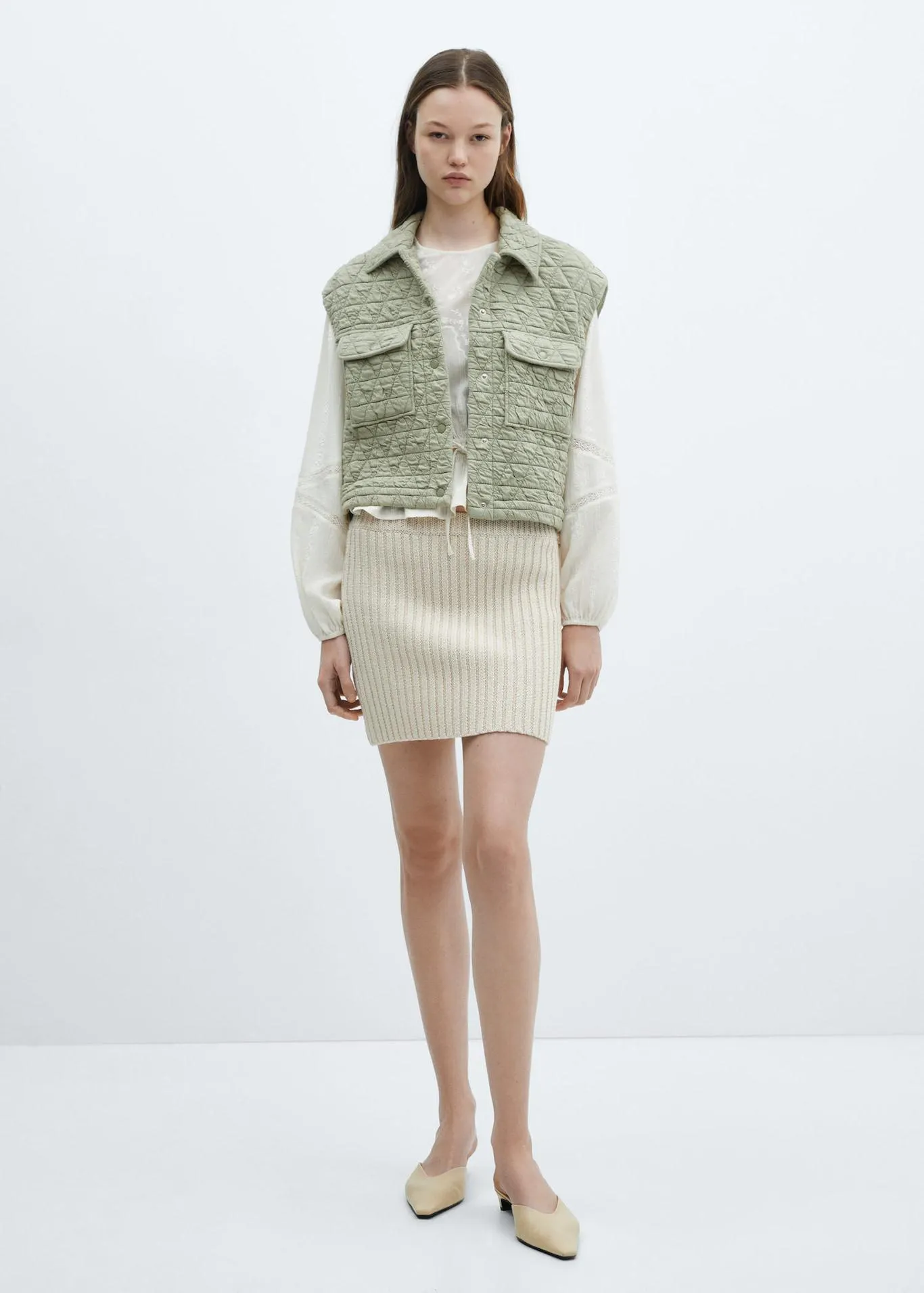 Chaleco acolchado botones