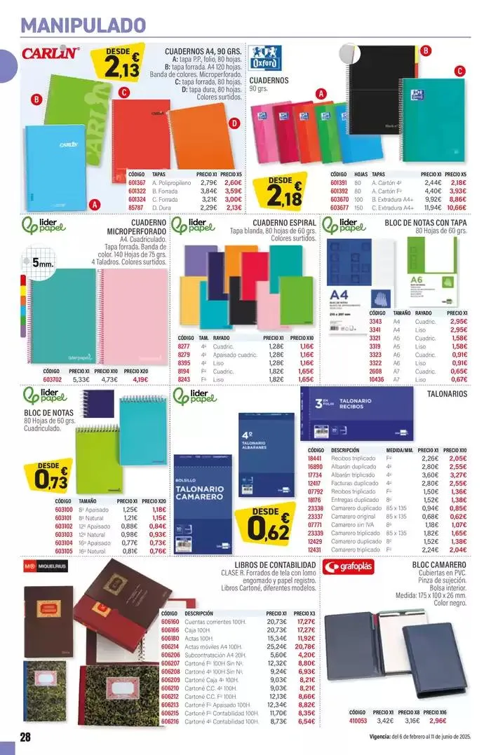 Catálogo de ESPECIAL ARCHIVO 6 de febrero al 11 de junio 2025 - Página 28
