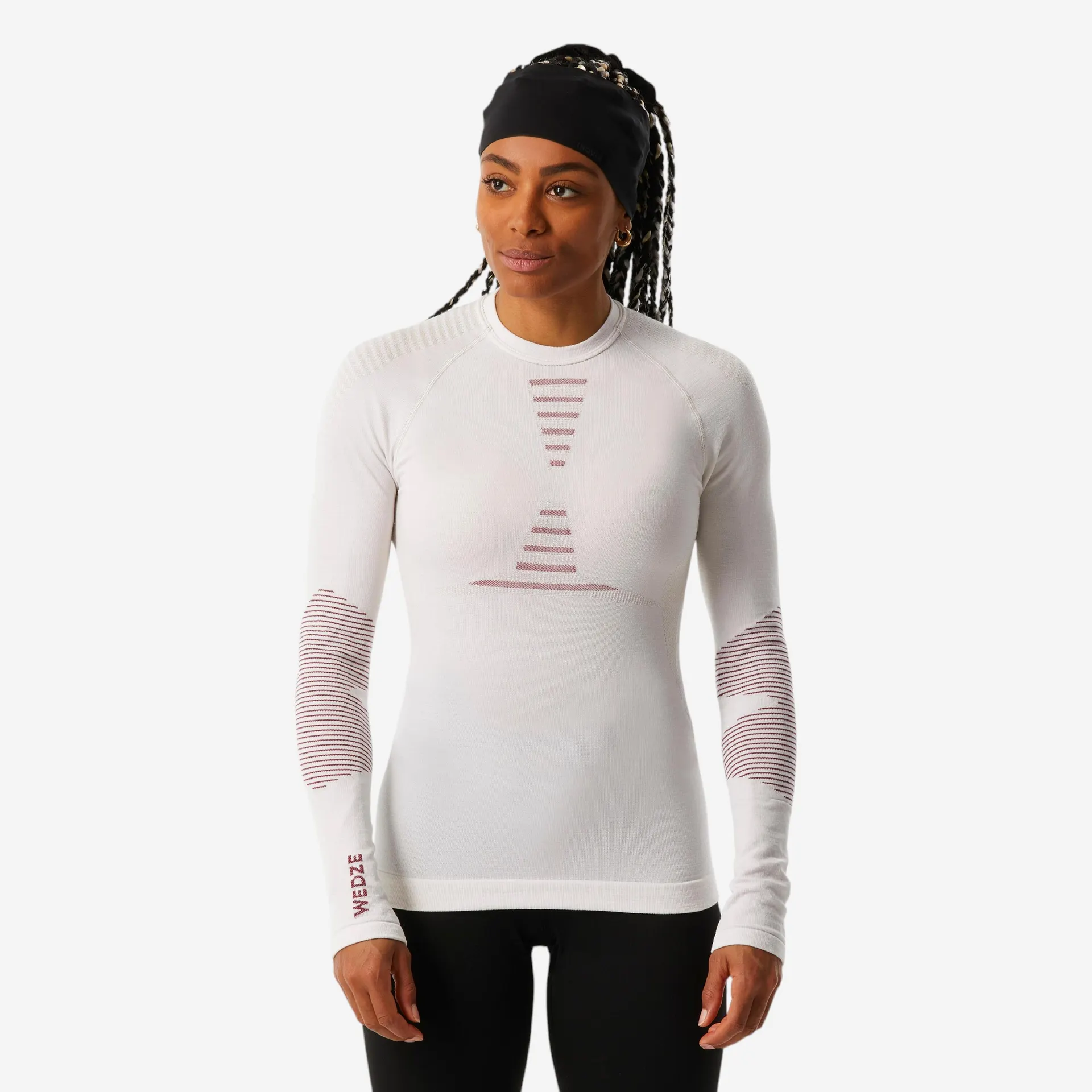 Camiseta térmica interior de esquí y nieve lana merina Mujer Wedze SKI900