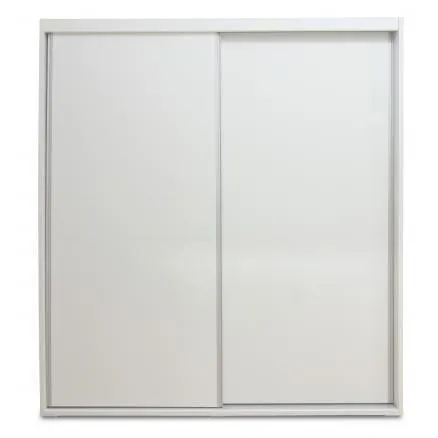 Armario puertas correderas con cajonera en blanco poro