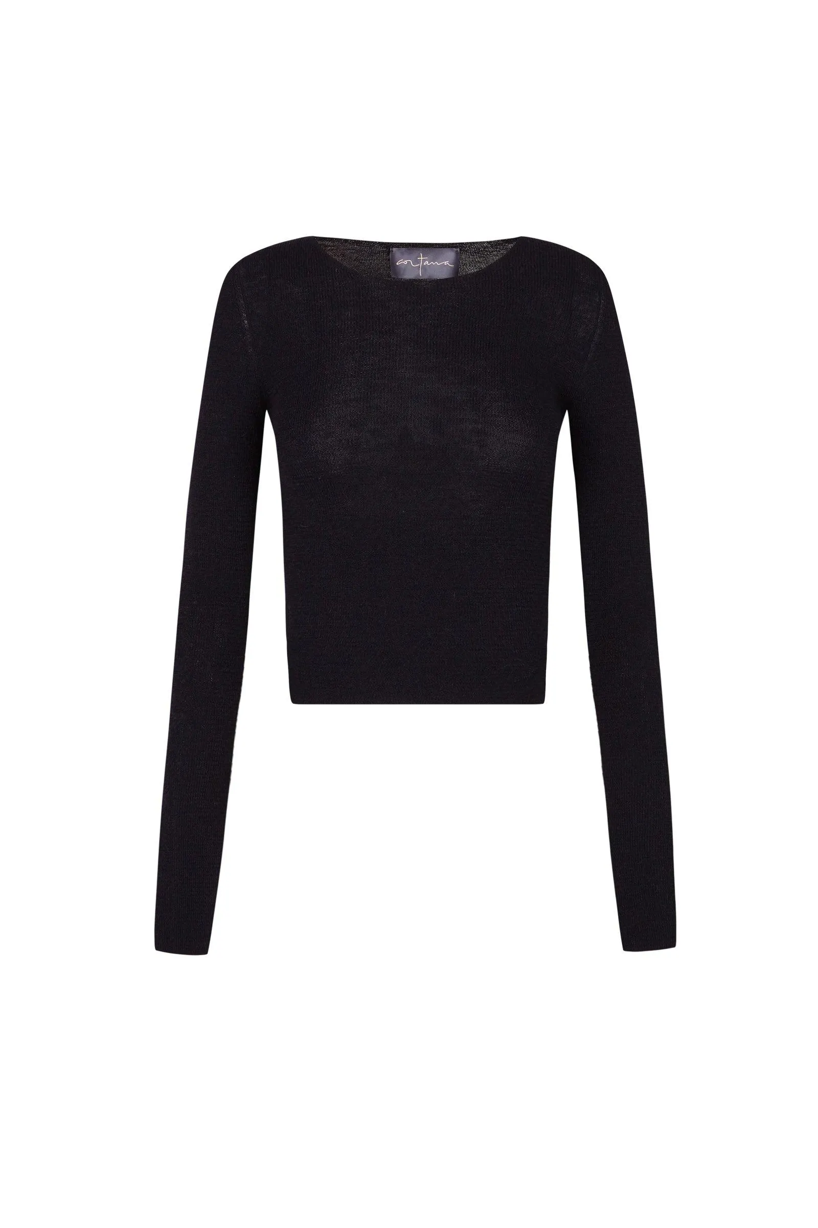 Zico, jersey en baby alpaca y lana merino negro