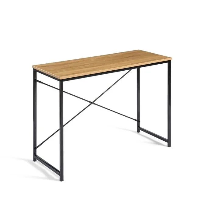 DUPI Escritorio de Ordenador Easy | Estructura Metálica Resistente | Multifuncional para Estudio u Oficina | Taupe-Negro | 120x60x70cm