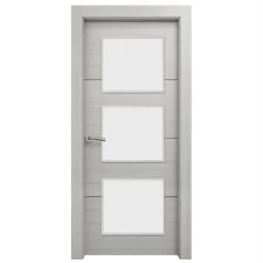 Puerta acristalada Nanna blanco izquierda 72,5 cm