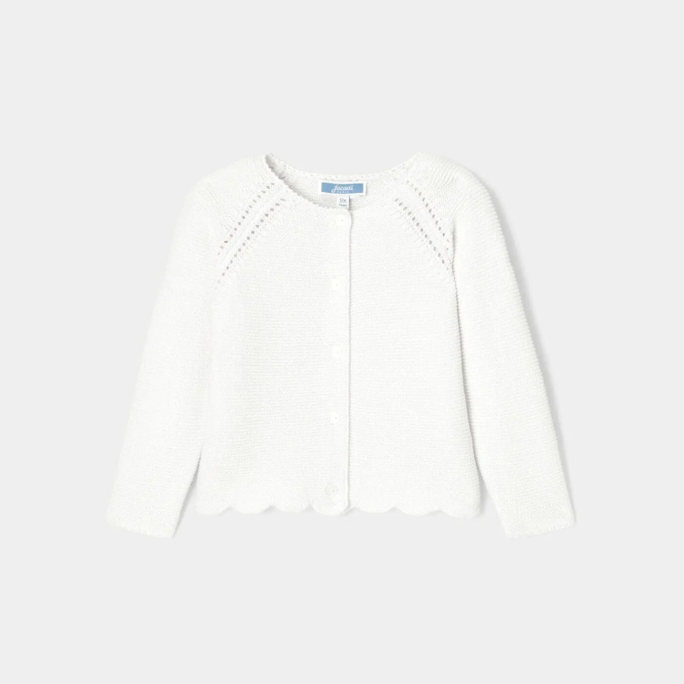 Rebeca para bebé niña en punto musgo