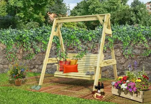 Balancin madera jardín Sigrid