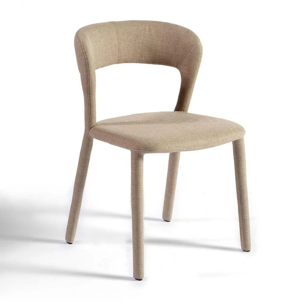 Silla tapizada gris topo Beto