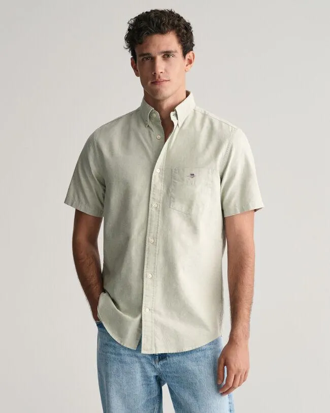 Camisa Oxford Regular Fit de manga corta