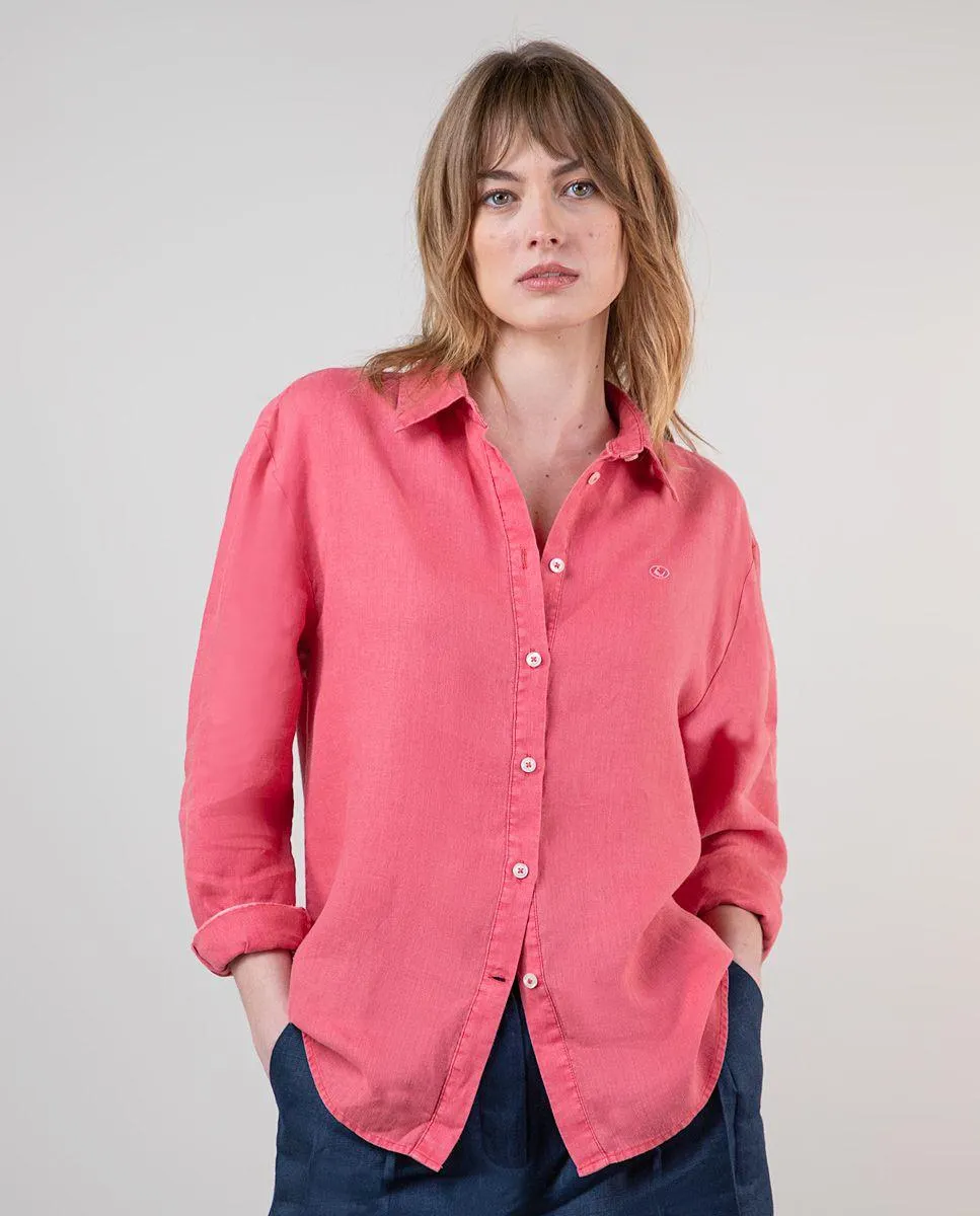 Camisa Lino Rosa