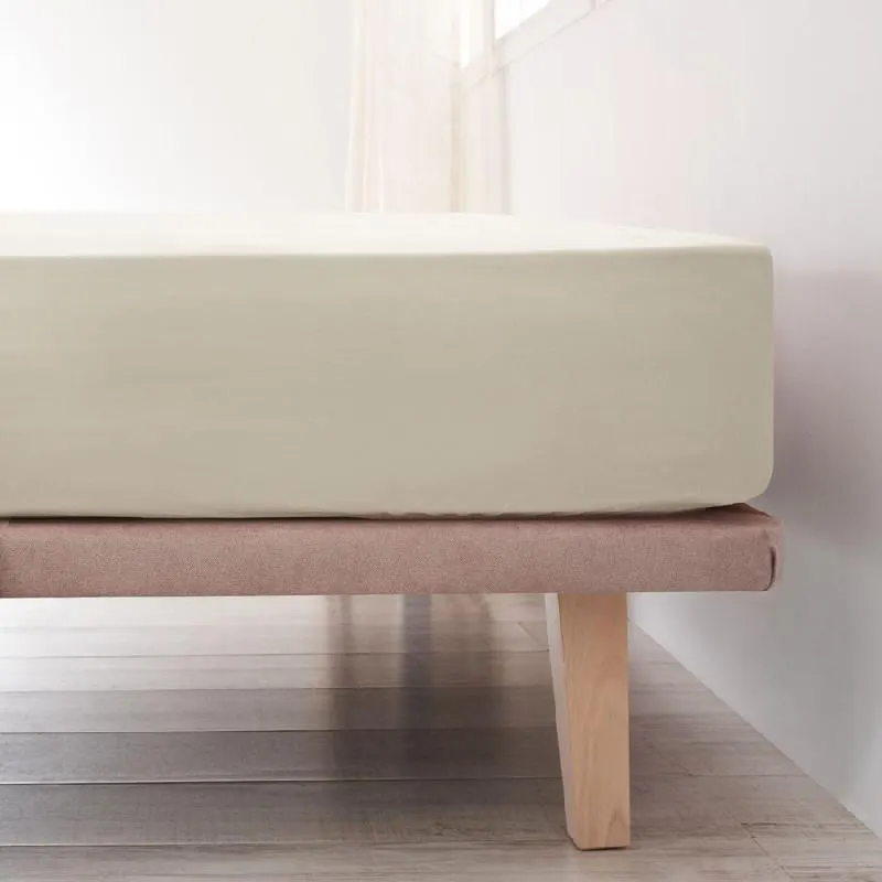 Sábana Ajustable Algodón - Basic Beige