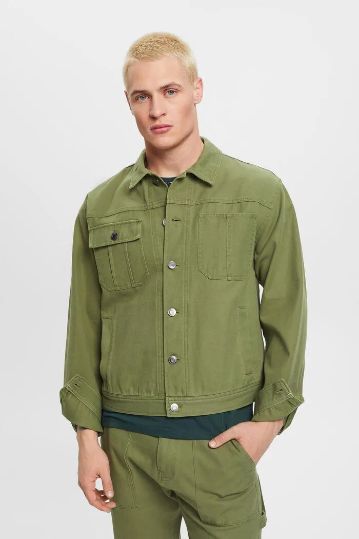 Chaqueta estilo camionero de algodón