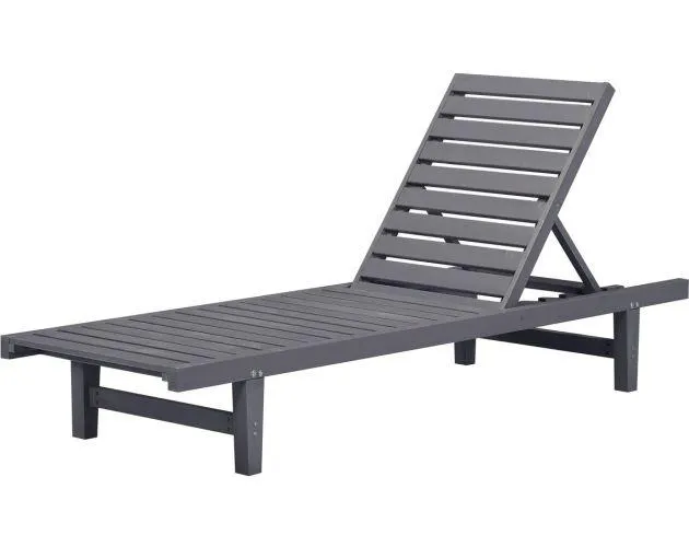 Tumbona de madera "rawai" - gris