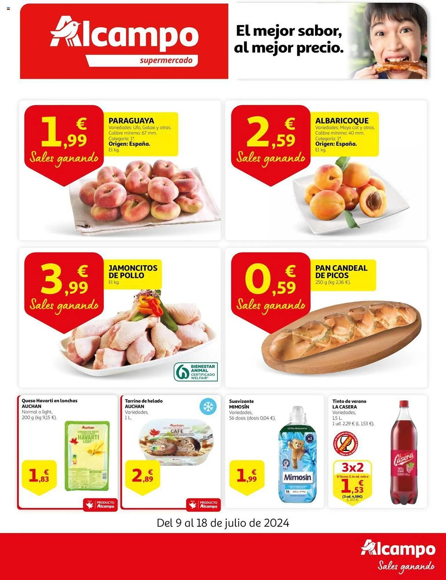 Catálogo de Folleto Alcampo supermercado 9 de julio al 18 de julio 2024 - Página 1