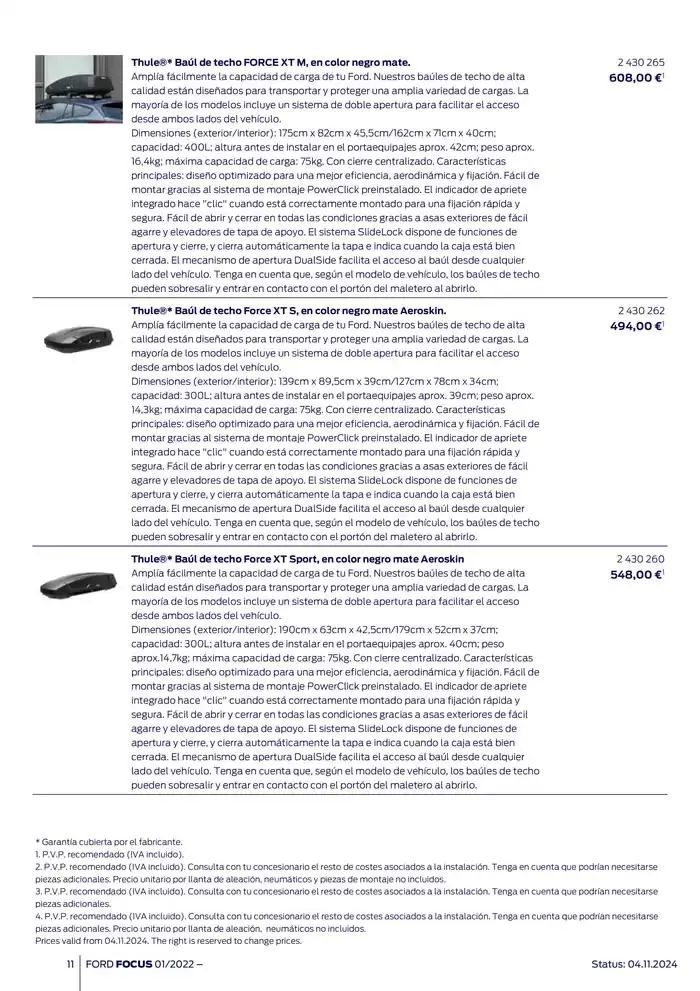 Catálogo de Ford de accesorios Focus 13 de noviembre al 13 de noviembre 2025 - Página 11