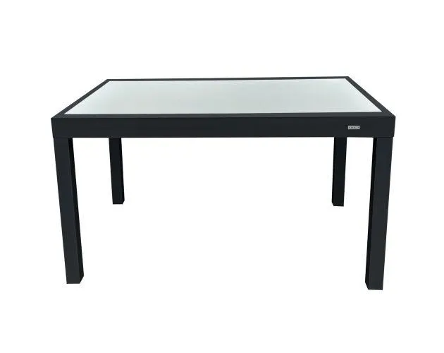 Momma Home Mesa de jardín extensible rectangular aluminio cristal 135/270