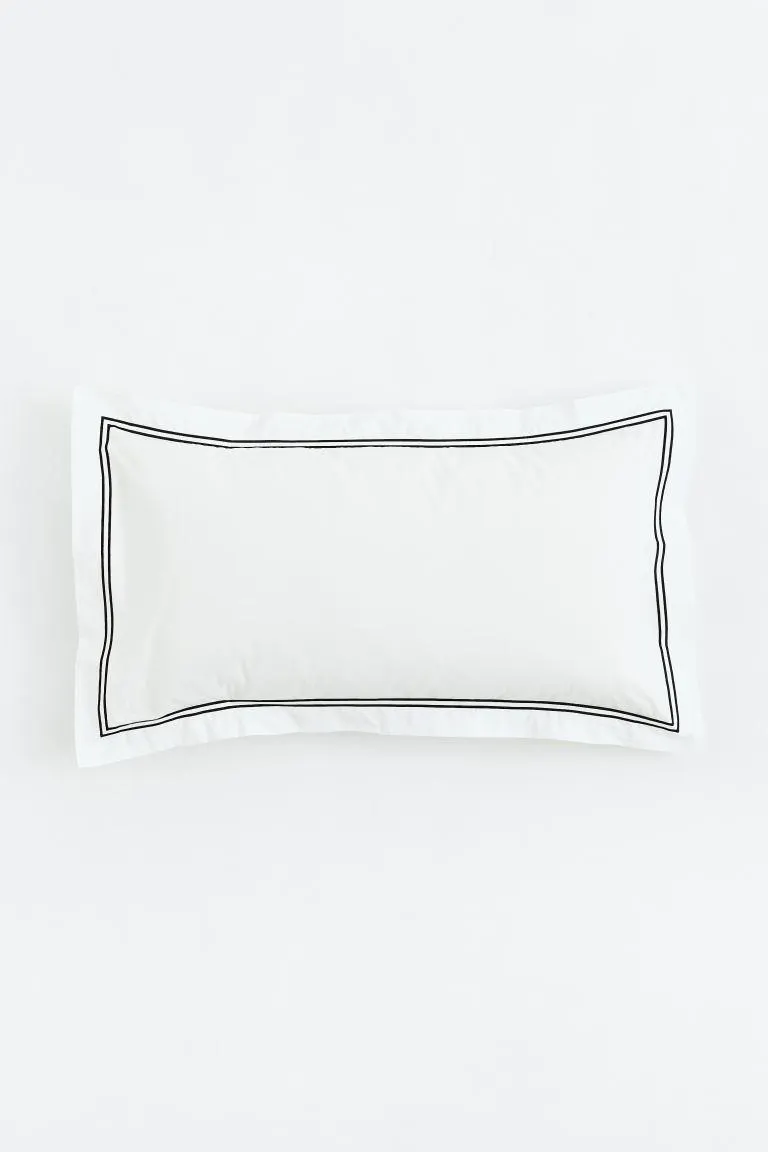 Funda de almohada en percal de algodón