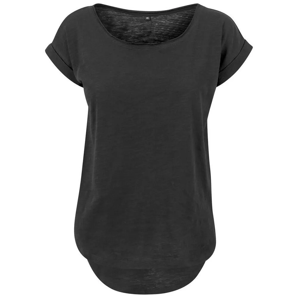 Camiseta de Slub para Mujer Negro