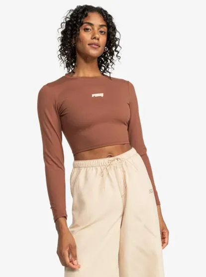 Active Collection - Camiseta crop de manga larga para Mujer