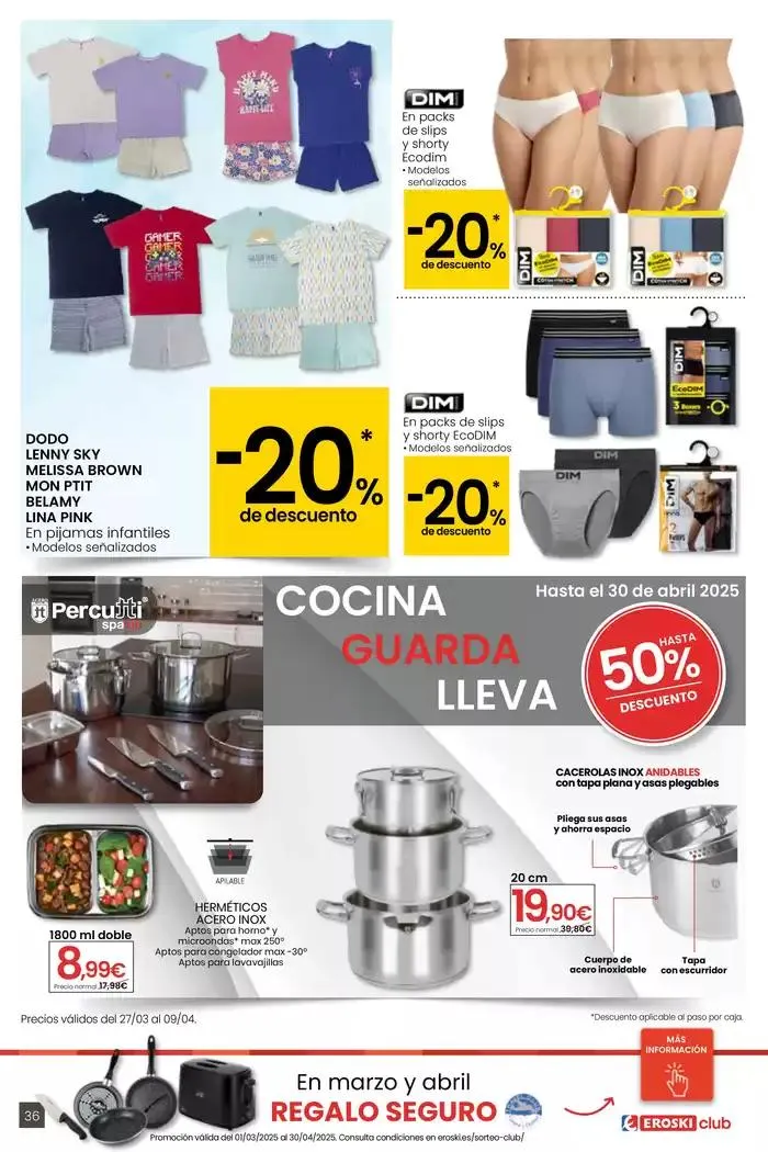 Catálogo de Precio más bajo HIPERMERCADOS EROSKI 27 de marzo al 8 de abril 2025 - Página 36