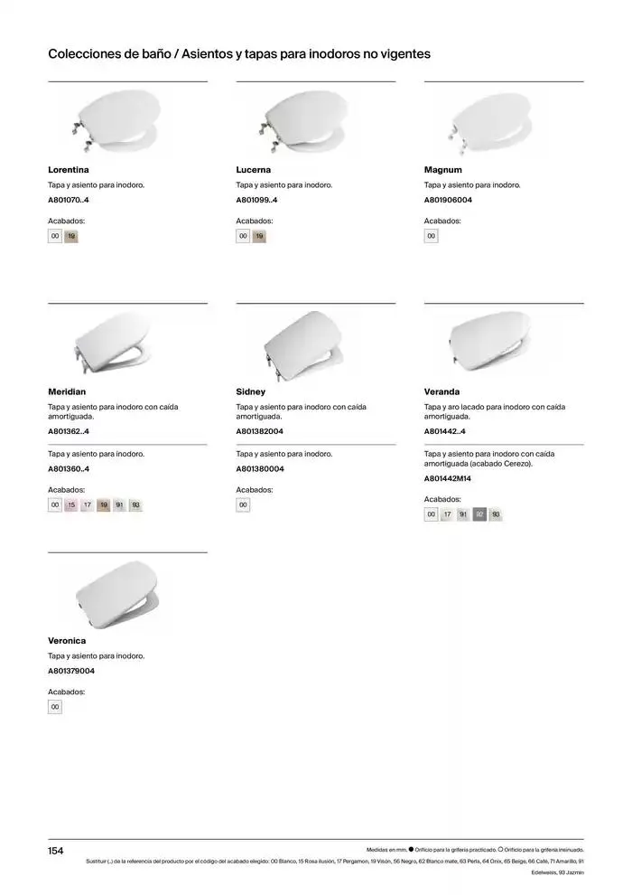 Catálogo de Colecciones de Baño, Muebles y Accesorios 9 de enero al 31 de diciembre 2025 - Página 156