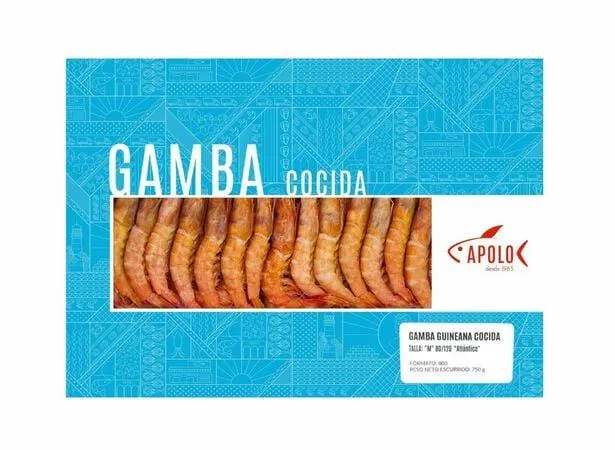 Gamba Cocida Apolo 750g 80-120 piezas