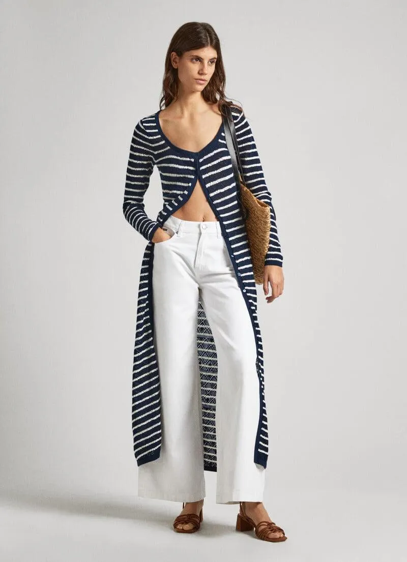 VESTIDO LARGO DE PUNTO CALADO