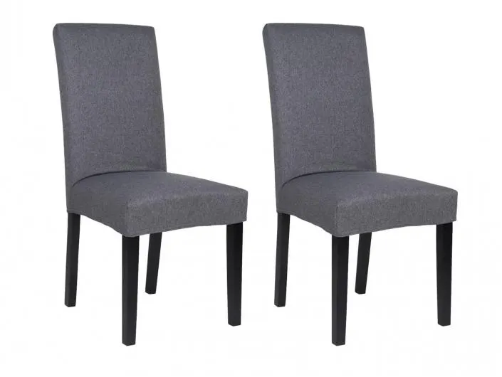 Pack 2 sillas comedor desenfundable color gris - negro