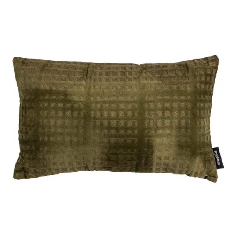 Cojín Lada Line Play Terciopelo Verde Cálido