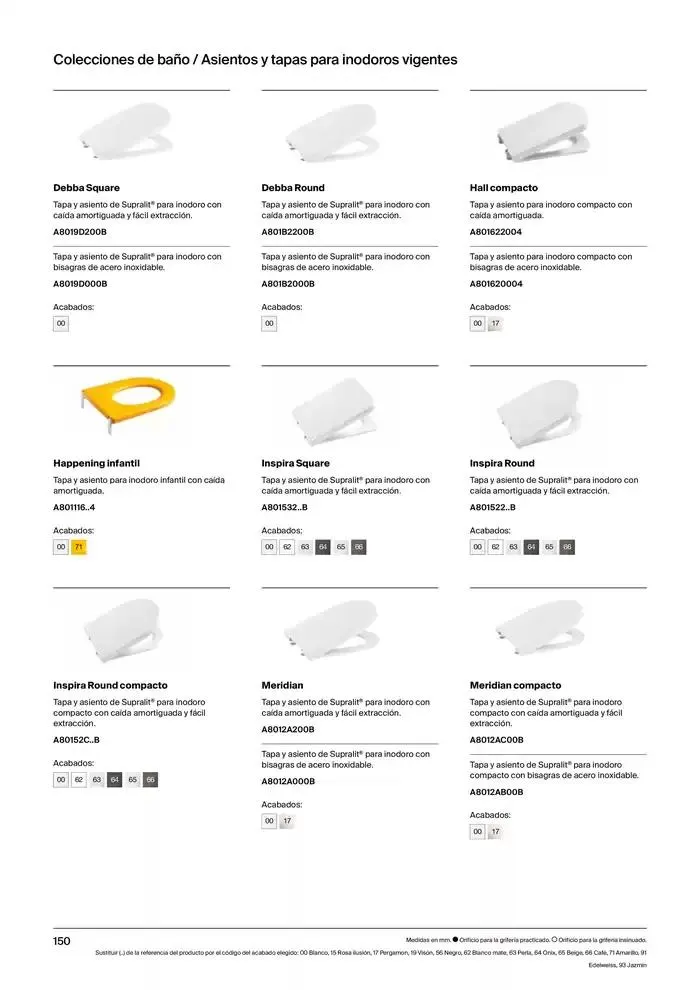 Catálogo de Colecciones de Baño, Muebles y Accesorios 9 de enero al 31 de diciembre 2025 - Página 152